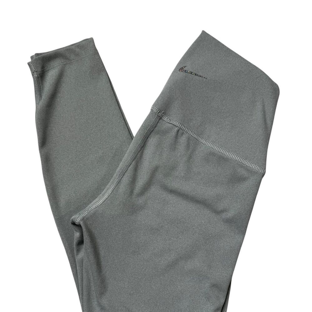 Nike Women's Grey and Green Leggings